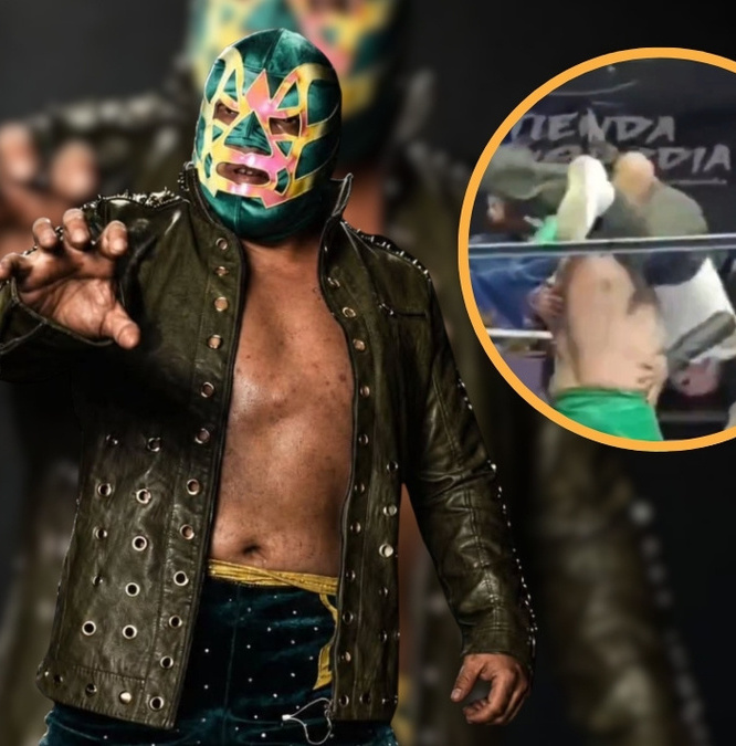 El Hijo de Fishman tuvo varios desacuerdos con el réferi durante su última pelea. (@hijodefishman/IG)