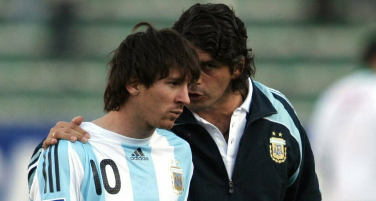 Lionel Messi y Alejandro Mancuso (EFE)