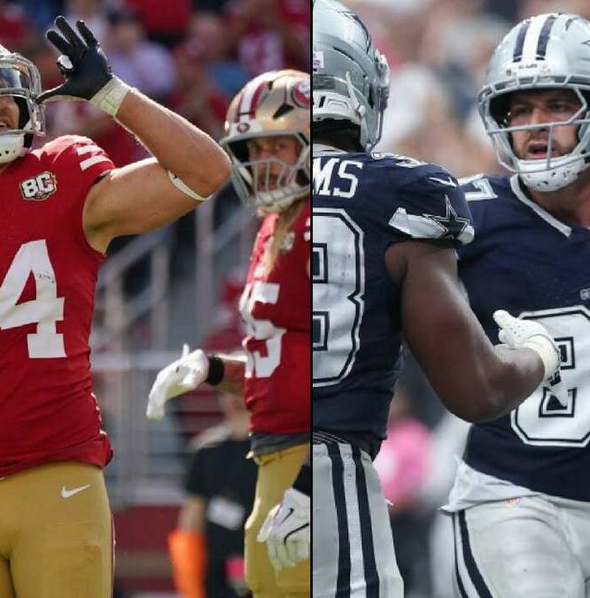 NFL perdona multas a Kyle Juszczyk y Jake Ferguson por festejos que parecían simular cerveza. FOTOS: Reuters
