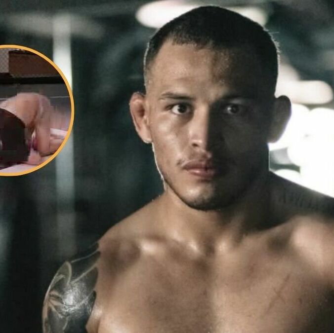 Lazy Boy se llevó impresionante golpe durante un entrenamiento con Alana (Fotografía: Instagram lazyboy.ufc | Captura de video)