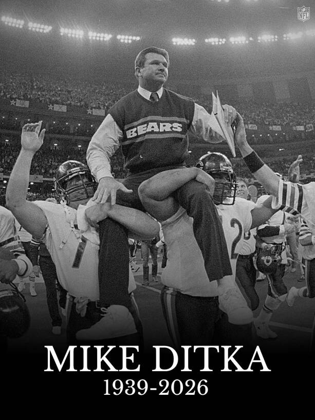 Mike Ditka murió a los 86 años de edad / X: NFL