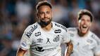 Neymar celebra uno de sus dos anotaciones ante el Flamengo. FOTO: @SantosFC
