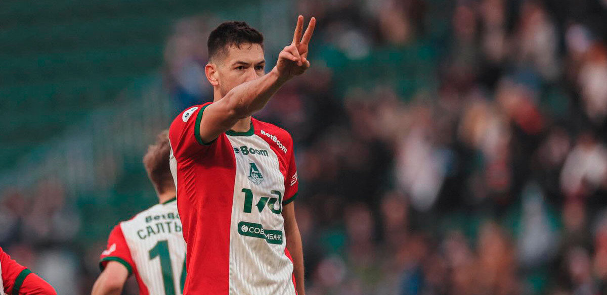 César Montes marcó en la goleada del Lokomotiv. (Foto: Instagram cjasib)