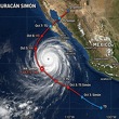 El Huracán Simón intensificó su poder a la categoría 4 y estos estados tendrán condiciones climáticas extremas. (Gemini AI)