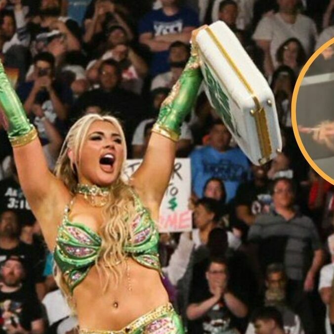 Tiffany Stratton sufrió una escalofriante caída en WWE Money in the Bank 2026 (Fotografías: X @tiffstrattonwwe | Captura de video)