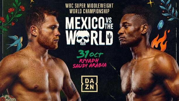 Canelo mantiene su pelea ante Mbilli en medio de la tensión en Riad. FOTO: @canelo