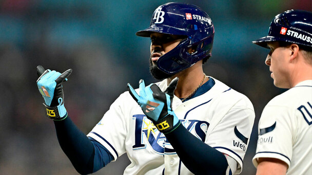 Junior Caminero y los Rays quieren empatar la SCLA ante los Guardians. (Foto:MLB.com)