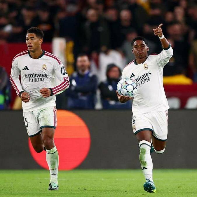 Endrick encaminó la remontada del Real Madrid ante la Roma (Reuters)