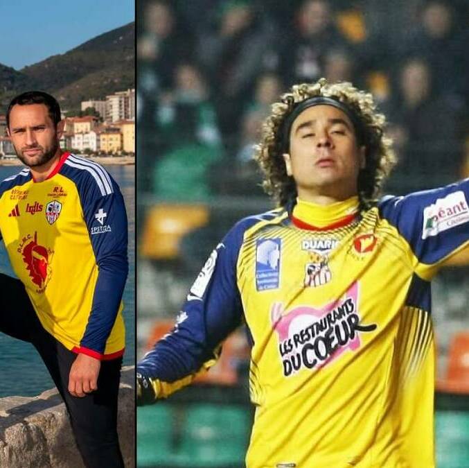 El AC Ajaccio presentó un jersey en homenaje a Guillermo Ochoa. FOTOS: AC Ajaccio