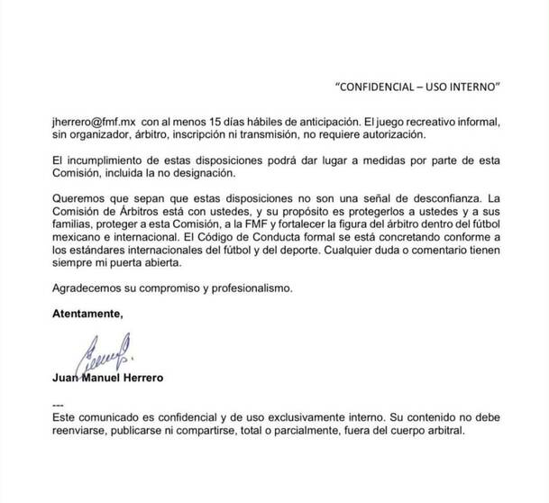 Con estas medidas, la Comisión de Árbitros impedira que los colegiados participen en duelos ajenos a la FMF. FOTO: Especial