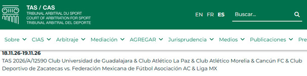 El TAS analizará el caso del ascenso y descenso en México. (Captura)