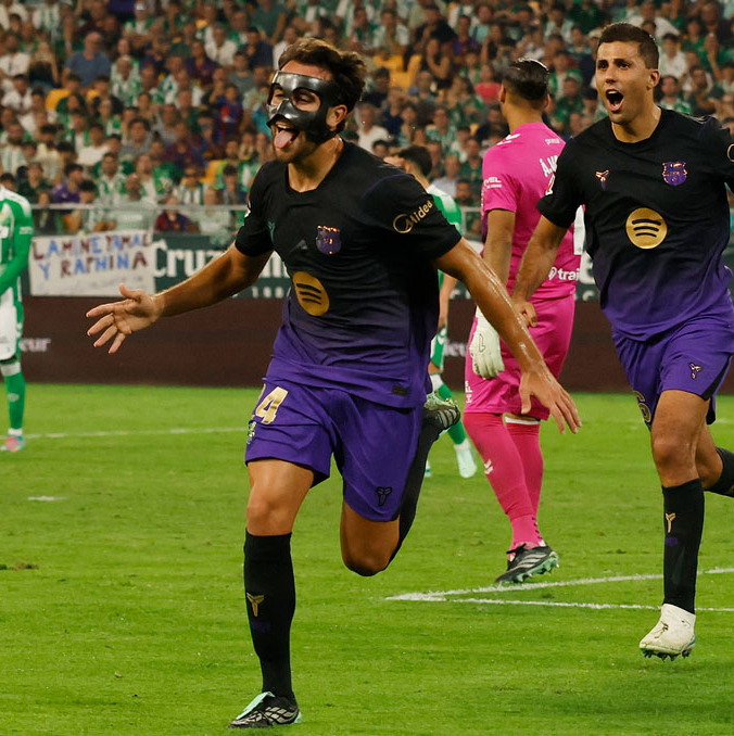 Eric García celebró en grande su anotación.