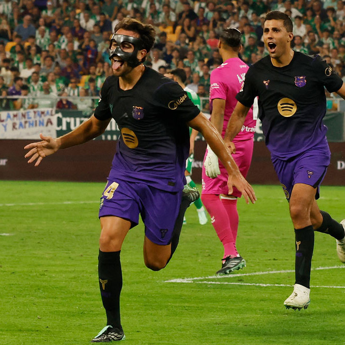 Eric García celebró en grande su anotación.