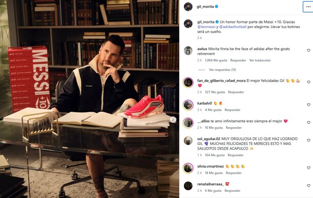 Gilberto Mora compartió un breve mensaje por medio de su cuenta de Instagram tras aparecer en campaña con Messi