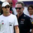 Sergio Pérez y Christian Horner (Reuters)