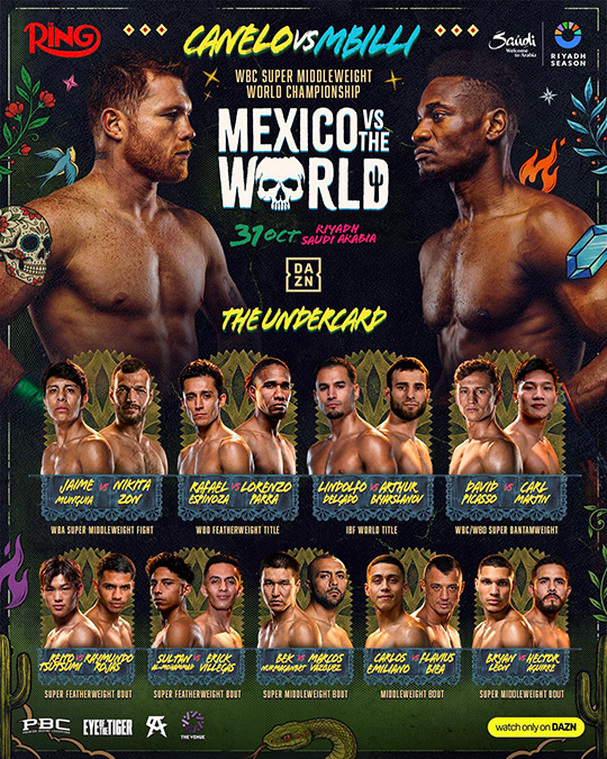 Cartelera "México contra el mundo".