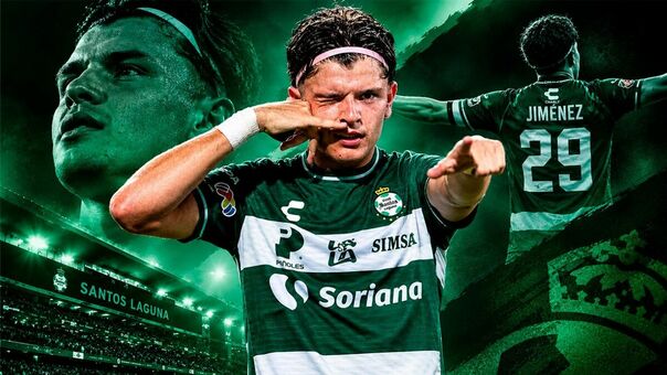 Tahiel Jiménez, delantero de Santos Laguna de 20 años. (foto: MT)