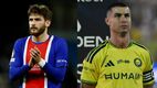 El astro portugués tuvo un amable gesto con la figura georgiana / FOTO:  Reuters