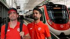 Varios jugadores de Toluca usaron el Tren Interurbano (@trenelinsurgente | Imago7)