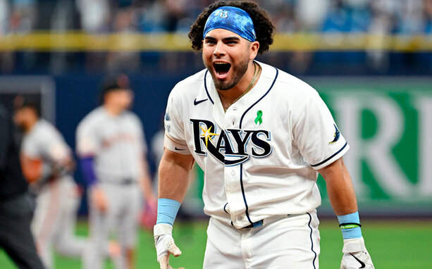 Jonathan Aranda lidera a los Rays en carreras producidas (28) y es el 5.° mejor en MLB (FOTO; MLB.com)