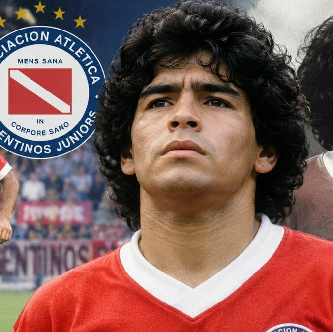 Maradona con Argentinos Jr. (Foto: ChatGPT)