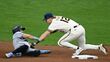 Jonathan Aranda debutó en una Serie Mundial con los Rays (Fotografía: Reuters)
