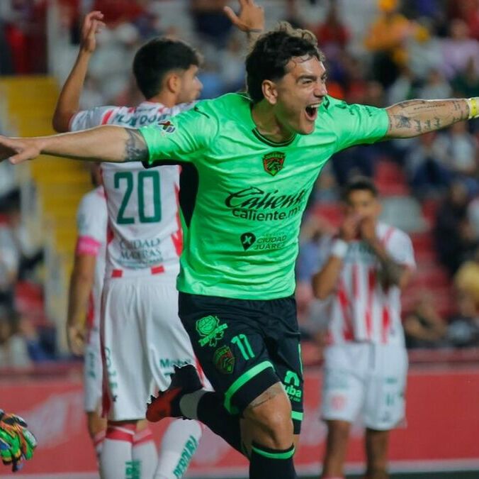 Luca Martínez Dupuy le dio el empate a Juárez ante Necaxa (Fotografía: Mexsport)