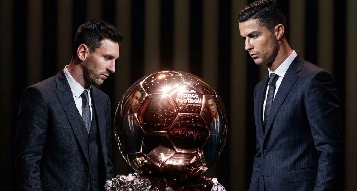 Messi y CR7, nominados al BOAT (Balón de Oro de todos los tiempos) (Imagen creada con IA Gemini)
