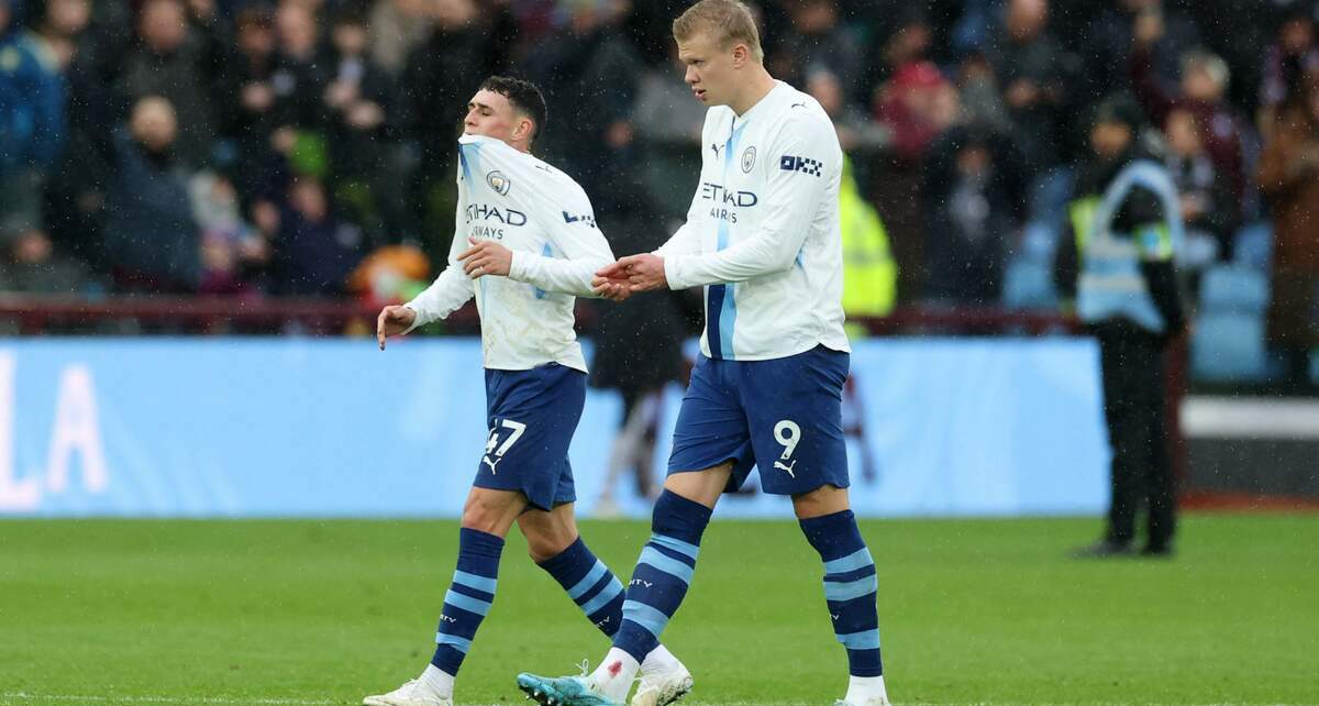 Phil Foden y Erling Haaland (Reuters)