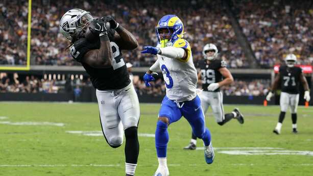 Ashton Jeanty anotó ante Rams (Reuters)