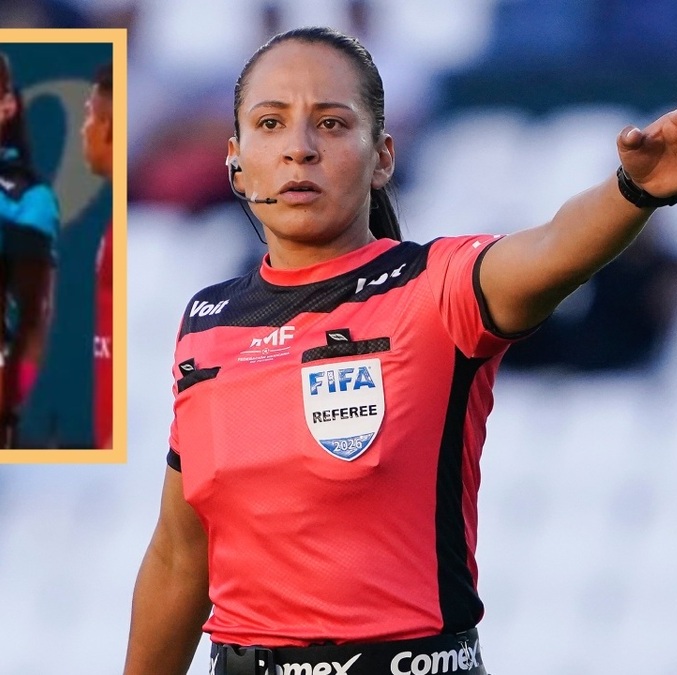 Julio Cruz, jugador de Tepatitlán, empujó a la árbitra Lizzet García (Imago7 | Captura)