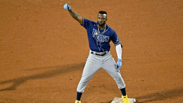 Randy Arozarena en su etapa en los Rays (Reuters)