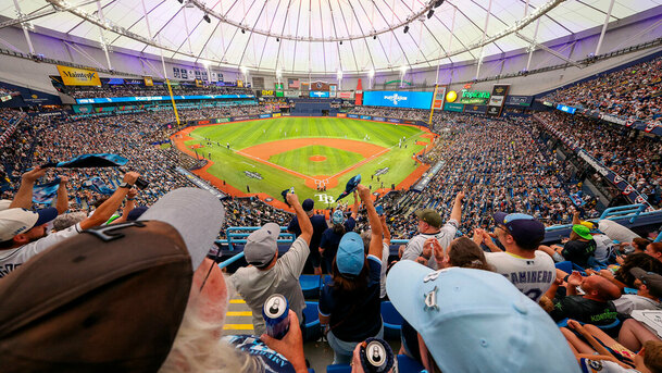 Los Rays volvieron al Tropicana Field luego de jugar en el George M. Steinbrenner Field en 2025. (Foto: MLB.com)